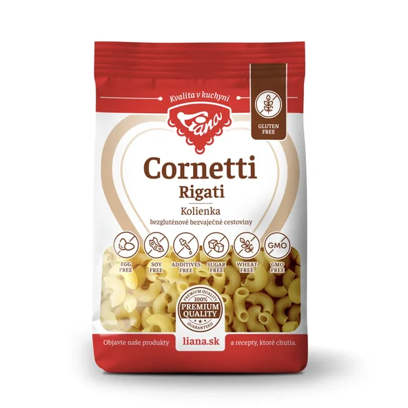 Liana Cornetti Rigati Kolínka bezlepkové těstoviny 200 g