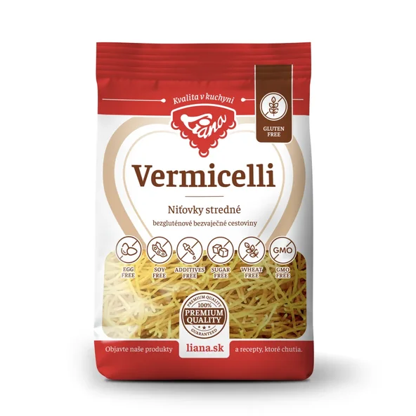 Liana Vermicelli Střední nudle bezlepkové těstoviny 200 g