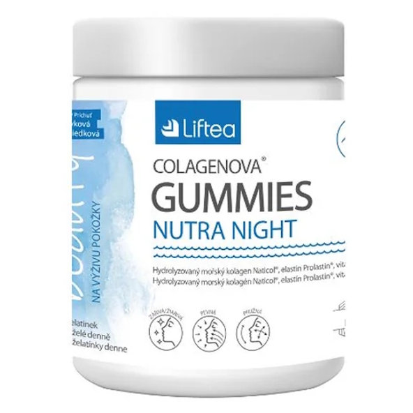 Liftea Kolagenová Gummies Nutra Night borůvka 60 želé