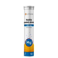 LIVSANE Hořčík vysoká dávka 500 mg limetka 12 šumivých tablet