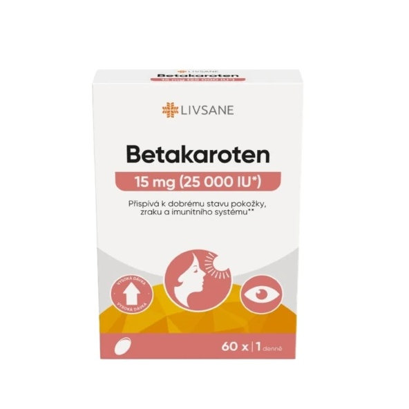 LIVSANE Betakaroten 25 000 IU 60 kapslí