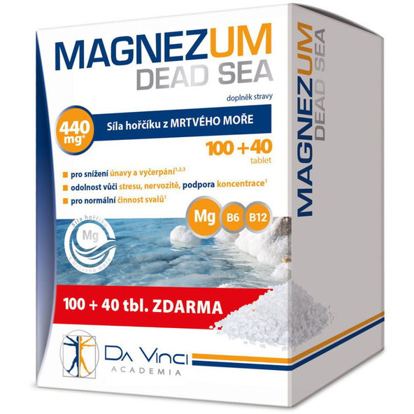 Da Vinci Magnezum Dead Sea 100 + 40 tablet zdarma