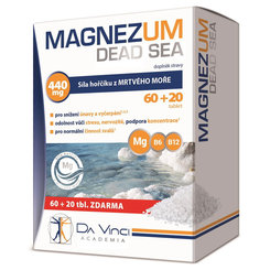 Da Vinci Magnezum Dead Sea 60 + 20 tablet zdarma