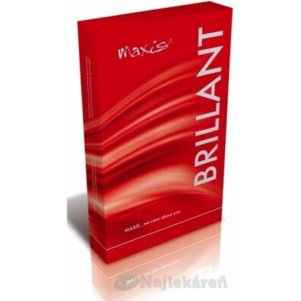 MAXIS Brillant stehenní punčochy neklouzavé 5 N se špicí krajka bronz