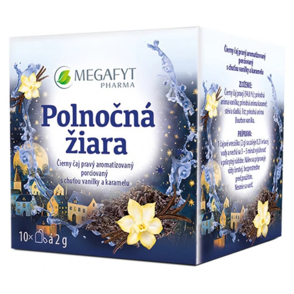 MEGAFYT Půlnoční záře černý čaj vanilka a karamel 10 sáčků