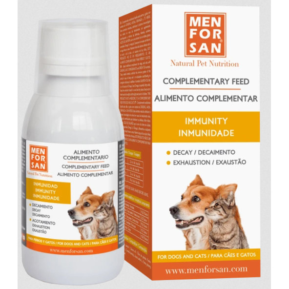 Men For San Immunity doplňkové krmivo na podporu imunity pro psy a kočky 120 ml
