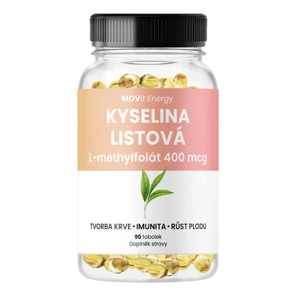 MOVit Energy Kyselina listová L-methylfolát 400 µg 90 kapslí