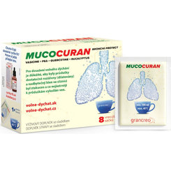 MUCOCURAN Doplněk stravy na dýchací cesty 8 sáčků