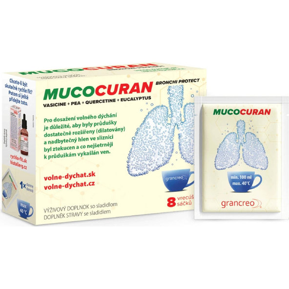 MUCOCURAN Doplněk stravy na dýchací cesty 8 sáčků