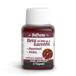 MedPharma Betakaroten 10000 IU + pantenol + PABA 30+7 kapslí