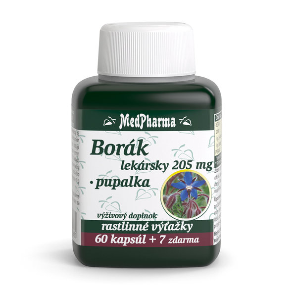 MedPharma Borák lékařský + Pupalka 205 mg 60+7 kapslí