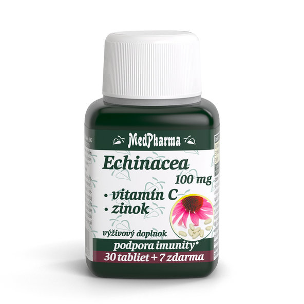 MedPharma Echinacea 100 mg + vitamin C + zinek 30+7 tablet