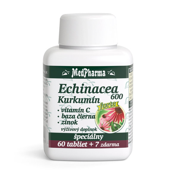 MedPharma Echinacea 600 Forte + kurkumin 60+7 tablet