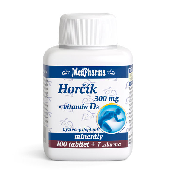 MedPharma Hořčík 300 mg + vitamin D 100+7 tablet