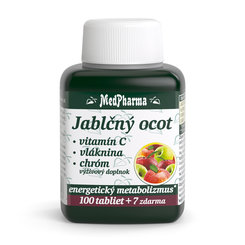 MedPharma Jablečný ocet + vitamin C + vláknina + chrom 100+7 tablet