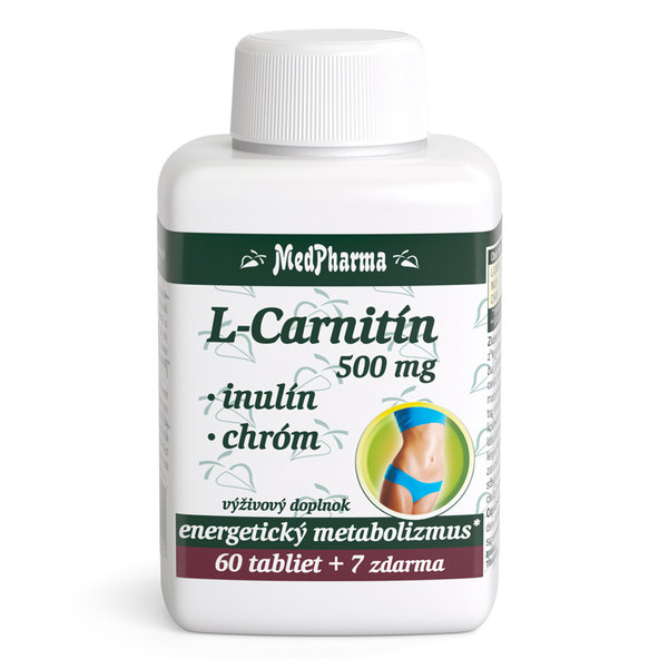 MedPharma L-karnitin 500 mg + inulin + chrom 60+7 tablet