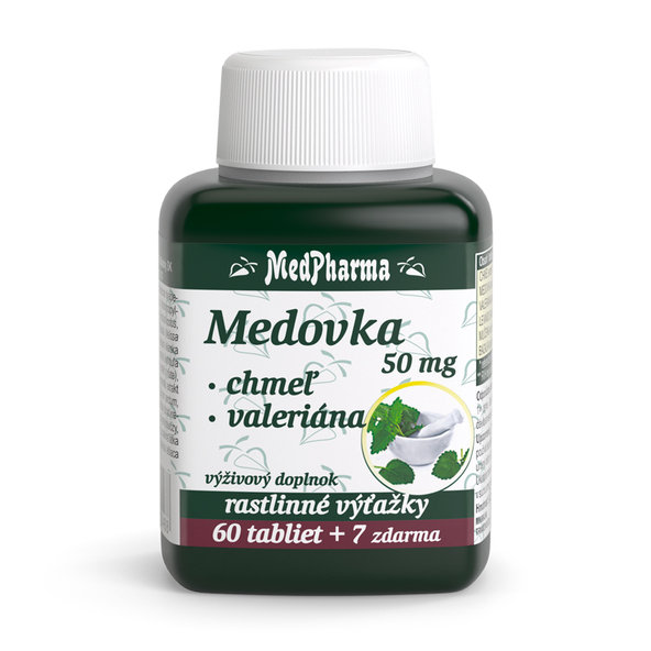 MedPharma Medovka 50 mg + chmel + valeriána 67 tablet