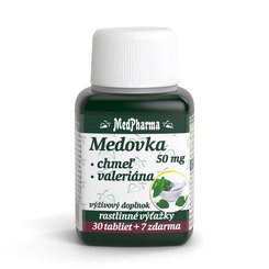MedPharma Medovka 50 mg + chmel + valeriána 30+7 tablet