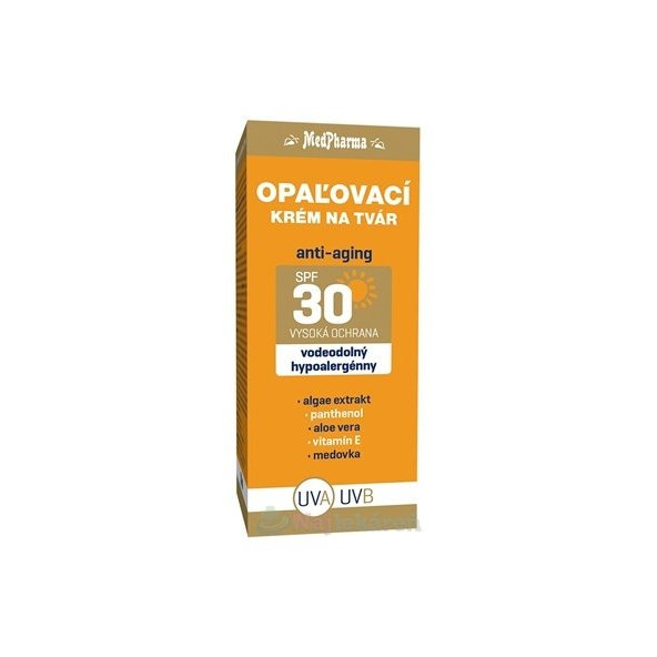 MedPharma Opalovací krém na tvář SPF 30 Anti-Aging 50 ml