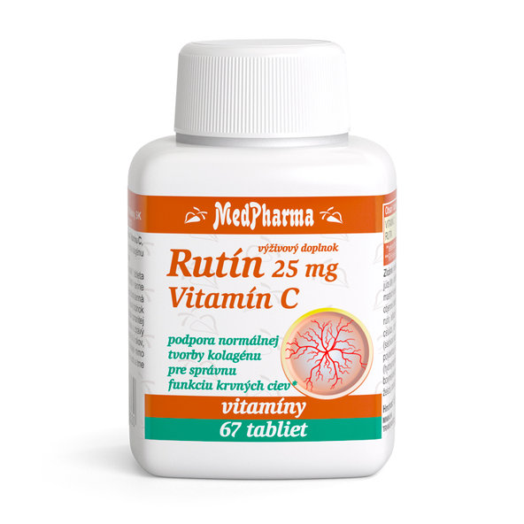 MedPharma Rutin 25 mg + vitamin C 100 mg 67 tablet