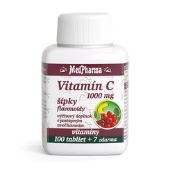 MedPharma Vitamin C 1000 mg šípky postupné uvolňování 100+7 tablet