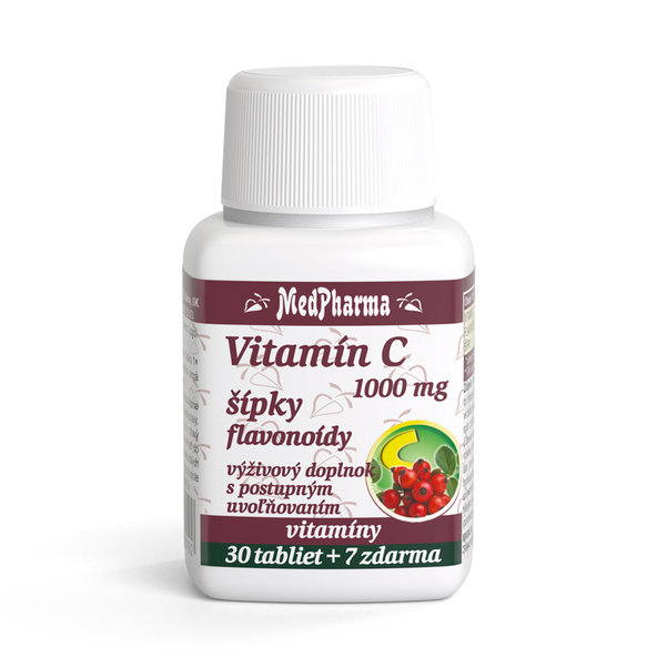 MedPharma Vitamin C 1000 mg šípky postupné uvolňování 30+7 tablet