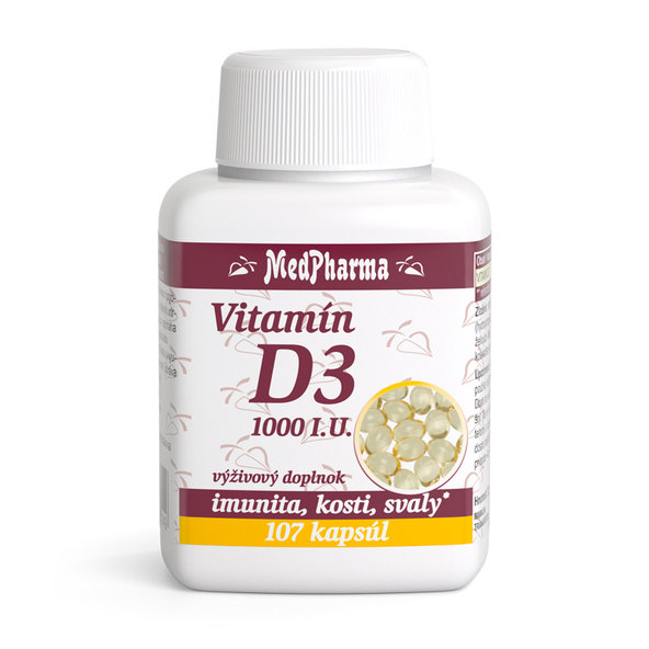 MedPharma Vitamin D3 1000 IU 107 kapslí