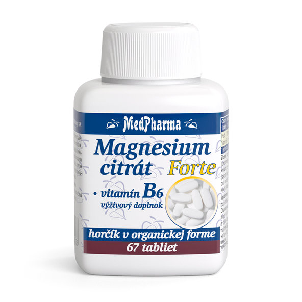MedPharma Magnesium citrát Forte + vitamin B6 67 tablet