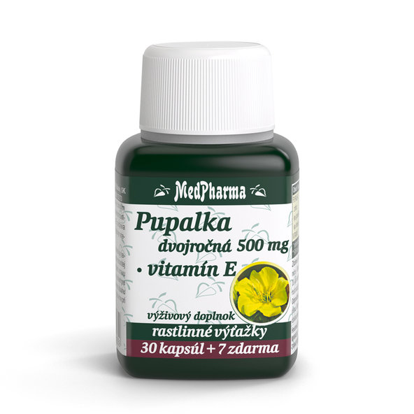 MedPharma Pupalka dvouletá 500 mg + Vitamin E 37 tablet