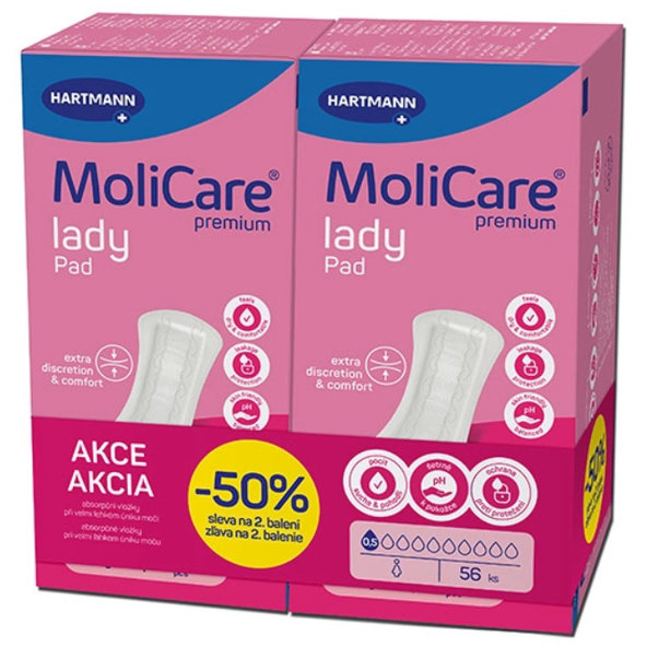 MoliCare Premium Lady Pad 0,5 kapky Duopack 2x28 ks
