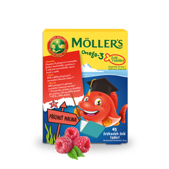 Möller’s Omega-3 želé rybičky malina 45 tablet