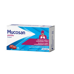 Mucosan pastilky bez cukru třešeň a lesní ovoce 16 pastilek