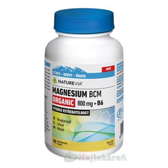 Naturevia Magnesium BCM organic 800 mg + B6 90 kapslí