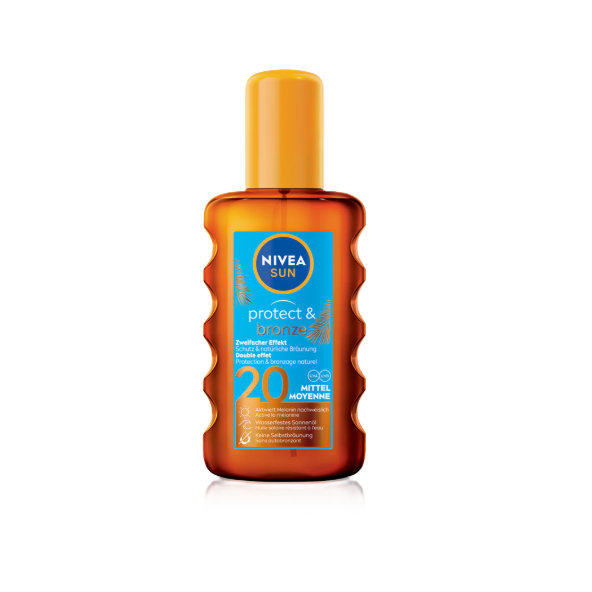 NIVEA SUN Protect & Bronze olej na opalování SPF 20 200 ml