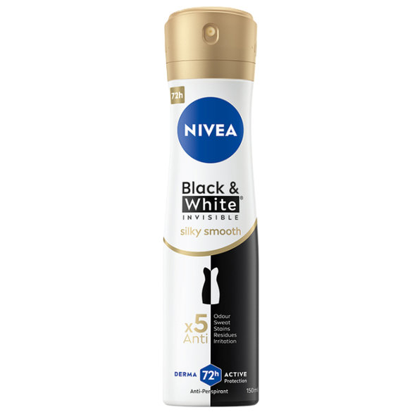 NIVEA Black & White Invisible Silky Smooth antiperspirant 150 ml