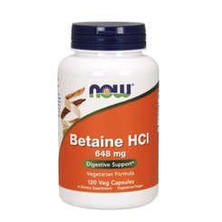 Now Foods Betaine HCl 648 mg 120 kapslí