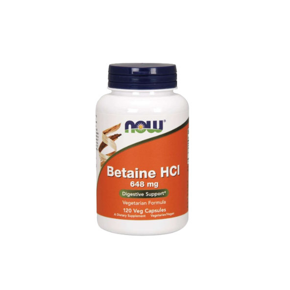 Now Foods Betaine HCl 648 mg 120 kapslí