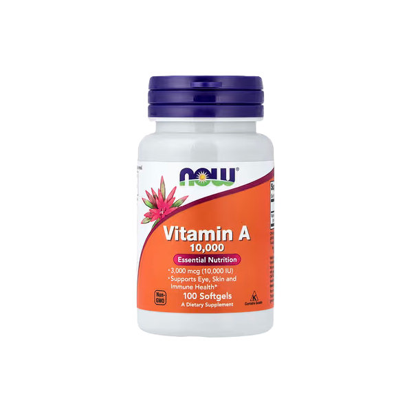 Now Foods vitamín A 10 000 IU 100 kapslí
