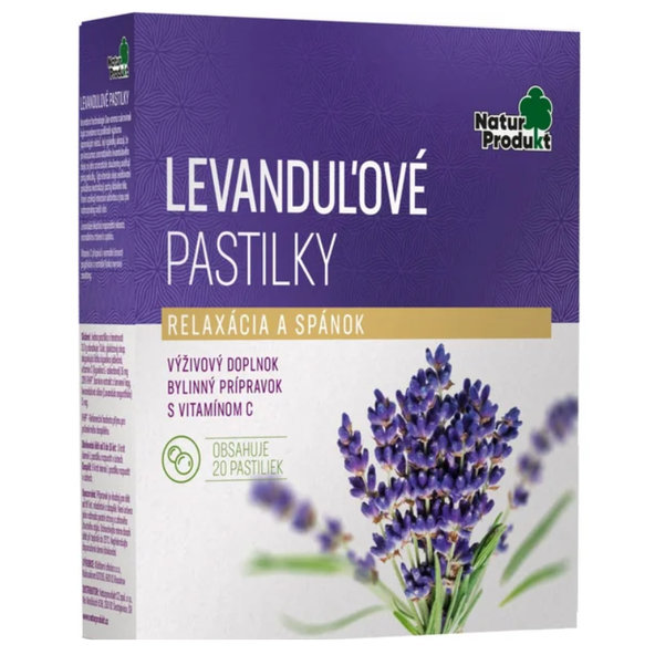 NaturProdukt LEVANDULOVÉ PASTILKY 20 pastilek