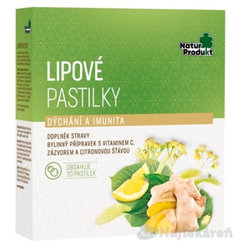 NaturProdukt LIPOVÉ PASTILKY dýchání a imunita 20 pastilek