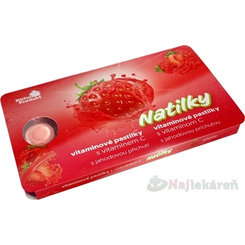 NaturProdukt Natilky pastilky s vitamínem C jahoda 12 ks