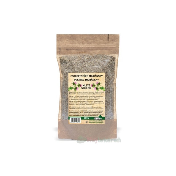 NaturProdukt Ostropestřec mariánský mleté semeno 200 g