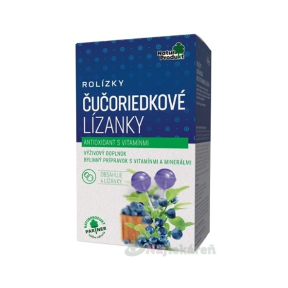 NaturProdukt ROLÍZKY borůvková lízátka s vitamíny 4 ks