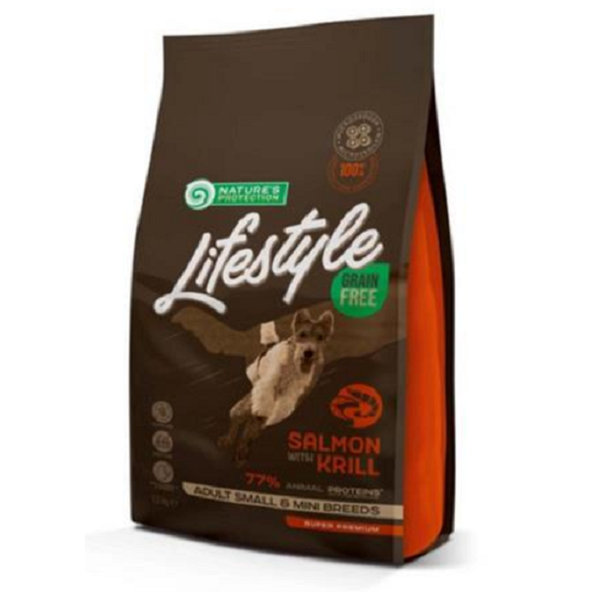 Natures Protection Lifestyle pro malé a mini psy losos a krill 1,5 kg