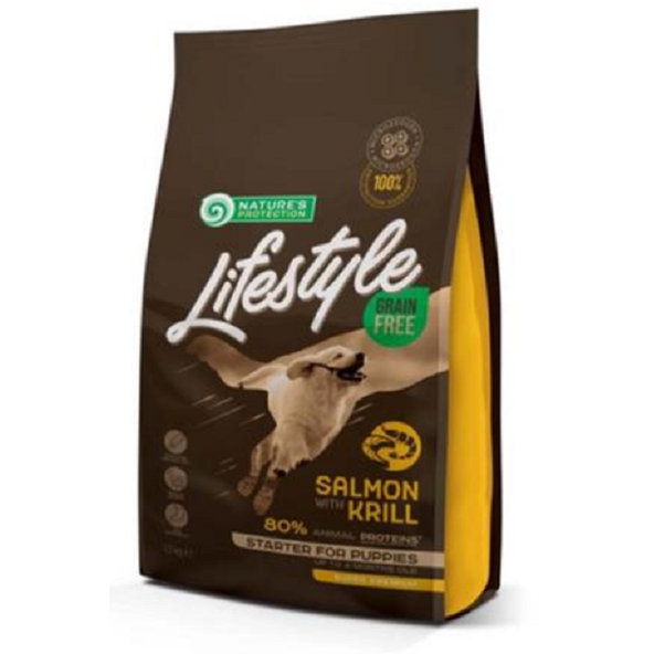 Natures Protection Lifestyle pro štěňata losos a krill 1,5 kg
