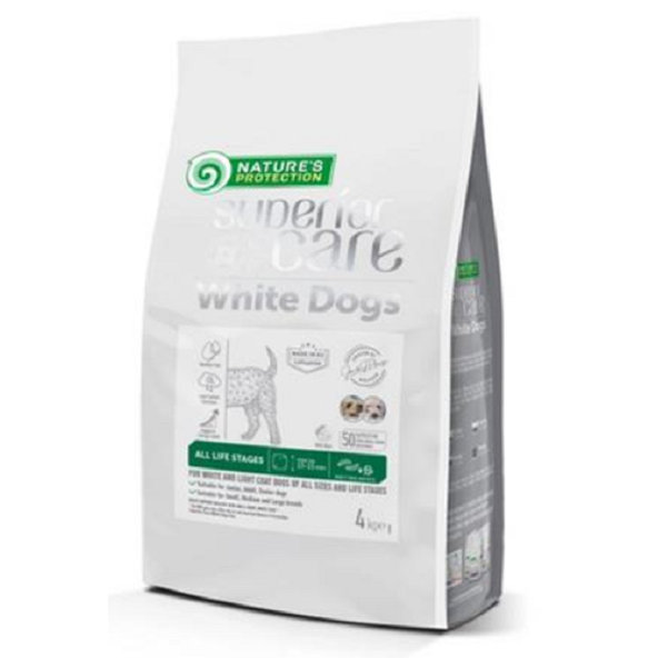 Natures Protection SC psy adult bílá srst hmyz 4 kg