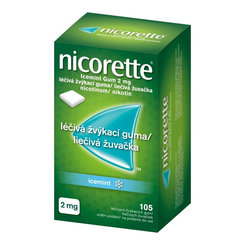 Nicorette žvýkačky na odvykání kouření Icemint 2 mg 105 ks