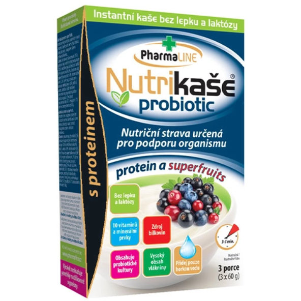 Nutrikaša Probiotic Protein + Superfruits 3x60 g