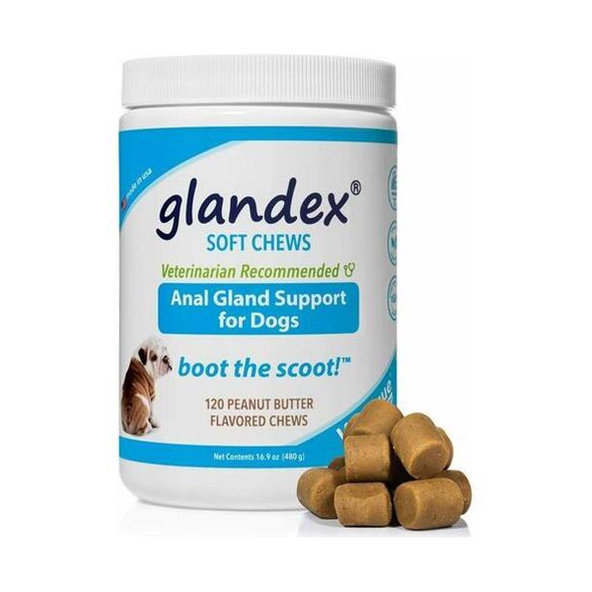 Glandex Soft chews pro zdravé anální žlázy u psů 120 ks