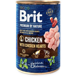 Brit Premium by Nature Dog konzerva Chicken with Hearts 6×400 g